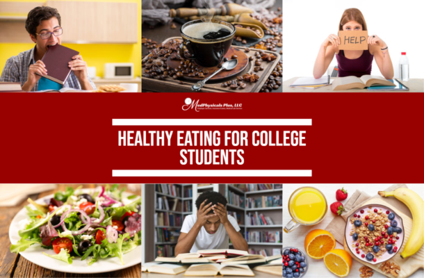 Healthy Eating for College students graphic-website